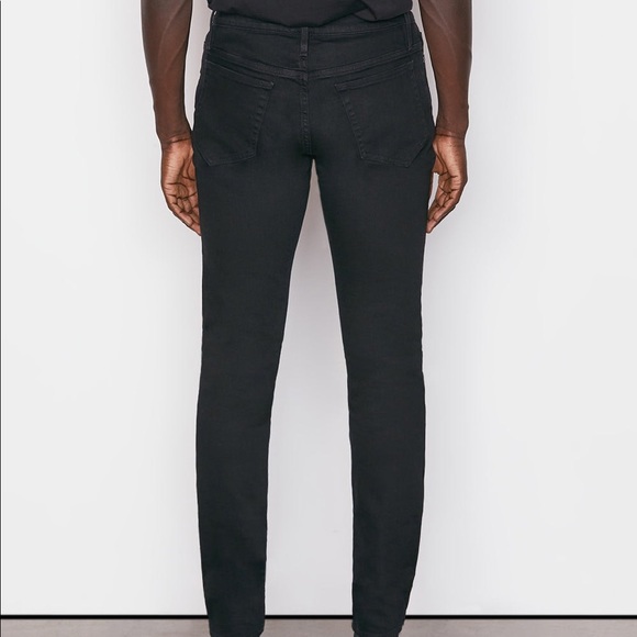 NWOT FRAME Denim Men’s L'Homme Skinny Mid-Rise Jeans in Noir/Black (Size 30) - Picture 4 of 5